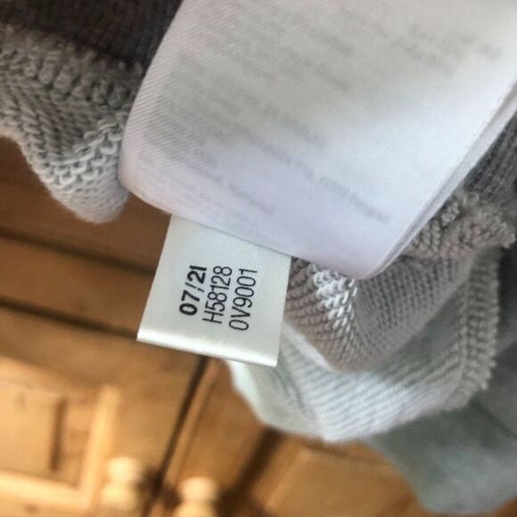 Adidas Men's Small Gray Rib Crewneck Sweater Pullover Casual Longsleeve Logo - Picture 7 of 7